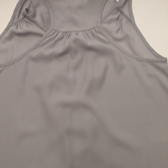 Guess Light Gray  Tank Top Ruffle Detail Women's Size M NWT - Picture 9 of 9